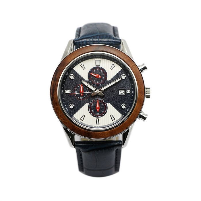 Multifunction Men Metal Wood Watch OEM